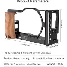 Uurig C-G7XMARKIII Canon G7X III Vlog Cage Çerçeve