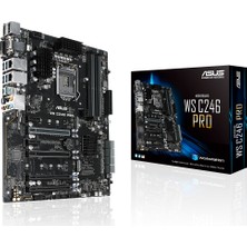 Asus Ws C246 Pro Intel C246 Lga1151 DDR4 2666 Dp Hdmı Dvı Vga M2 Usb3.1 2 Adet Lan Atx(Ws C246 Pro) Anakart