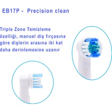 Kyver Precision Clean 4’lü Oral-B Uyumlu Diş Fırçası Yedek Başlığı