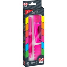 Serve Bold Double Steps 3'lü Set Pembe
