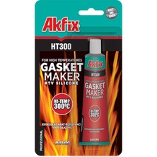 Akfix HT300 Yüksek Isı Silikonu Sıvı Conta 50ml Tüp Kırmızı