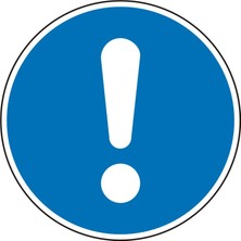 İZMİR SERİGRAFİ Genel Emredici 30 cm Çap 2.6 mm PVC Uyarı Levhası