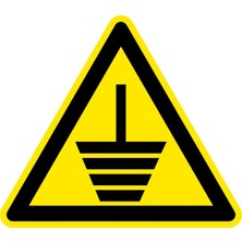 İZMİR SERİGRAFİ Topraklama Üçgen 30CM 2.6 mm PVC Uyarı Levhası