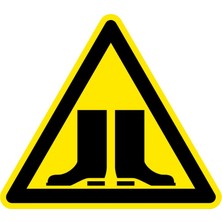 İZMİR SERİGRAFİ Lastik Çizme Üçgen 30CM 2.6 mm PVC Uyarı Levhası