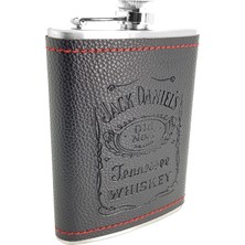 Güneş Jack Daniel Çelik 8 Oz Deri Kaplı 240 ml Içki Matarası