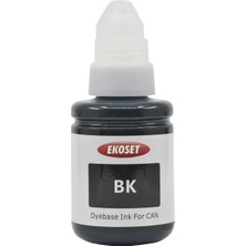 Ekoset Canon Tanklı yazıcılar için uyumlu Siyah mürekkep 135 ml GI-490 uyumlu