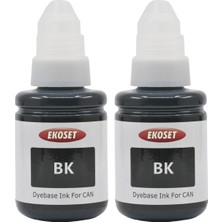 Ekoset Canon GI-490 uyumlu Siyah mürekkep 2 adet 135 ml