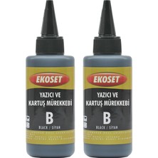 Ekoset Canon uyumlu Mürekkebi Siyah 200Ml (2X100Ml)