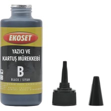 Ekoset Canon uyumlu Tanklı yazıcılar için Siyah mürekkep 300 ml GI-490 uyumlu