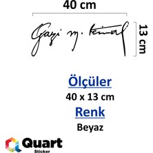 Quart Kemal Atatürk Imza Oto Sticker