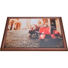 Yedi Home & Decor Keyif Tepsisi Red Vespa