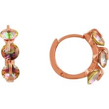 Söğütlü Si̇lver Mistik Topaz Taşlı Halka Küpe