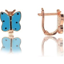 Söğütlü Si̇lver Mineli Kelebek Küpe