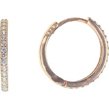 Söğütlü Si̇lver Gümüş Zirkon Taşlı Halka Küpe