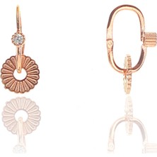 Söğütlü Si̇lver Gümüş Rose Çiçek Modeli Göçmen Küpe