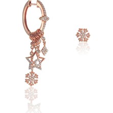 Söğütlü Si̇lver Gümüş Kartanesi Modeli Şans Küpe