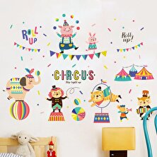 Crystal Kids Sirk Hayvanları Çocuk ve Bebek Odası Dekorasyonu Duvar Süsü Duvar Sticker