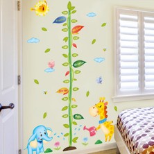 Crystal Kids Boy Ölçer Zürafa Mezuralı Bebek ve Çocuk Odası Dekorasyonu Duvar Sticker Çıkartma