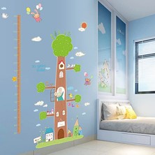 Crystal Kids Xl Ağaç Ev Bebek ve Çocuk Odası Dekoru Boy Ölçer Duvar Sticker Çıkartma Duvar Fonu