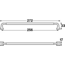 Hafele Elmer Kulp Mat Siyah 256MM