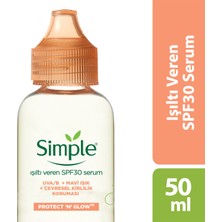 Simple Protect & Glow Işıltı Veren SPF30 & Vitamin E içeren Cilt Bakım Serumu 50 ML