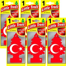 Little Trees Türk Bayrağı Vanilya Aromalı Oto Kokusu 6 Adet