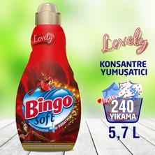 Bingo Soft Konsantre Çamaşır Yumuşatıcısı Lovely 1440 ml Ekonomi Paketi 4'lü