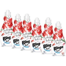 Bingo Soft Konsantre Çamaşır Yumuşatıcısı Şakayık Baharı 1440 ml Ekonomi Paketi 6'lı