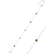 Söğütlü Silver Gümüş Renkli Sıra Taşlı Bileklik