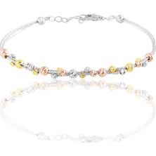 Söğütlü Silver Gümüş Dorica Renkli Toplu Bilezik