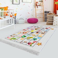Homefesto Dekoratif Özel Tasarım Şönil Dokuma Taban Yumuşak Dokulu Halı Renkli 140 x 220 cm