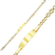 Lilarote İsim Yazılabilir Sonsuzluklu Bebek Künyesi