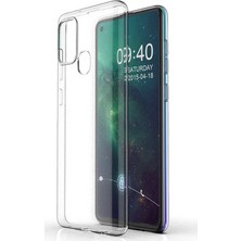 Tekno Grup Samsung Galaxy A21S Kılıf Lüx Silikon Kılıf Şeffaf + Nano Ekran Koruyucu