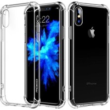 Tekno Grup Apple iPhone X/XS Kılıf Ultra Korumalı Şeffaf Anti Shock Kılıf + Cam Ekran Koruyucu