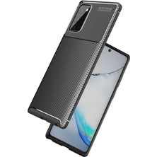 Case 4U Note 20 Uyumlu Kılıf Rugged Armor Karbon Desenli Lüx Negro Silikon Arka Kapak Lacivert