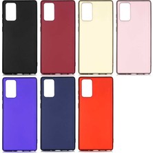 Case 4U Samsung Galaxy Note 20 Kılıf Klasik Mat Renkli Yumuşak Premier Silikon Siyah