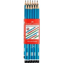Faber-Castell Mercanlı Kurşun Kalem Mavi 12’li