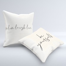 Hediye Sepeti Hediyesepeti Be Yourself Mottolu Dekoratif Çift Yastık