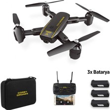 Corby CX015 Wifi Kameralı Katlanabilir 1080P Smart Drone + 2 Batarya