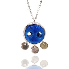 Osmanlı Gümüş Süryani Nazar Boncuğu Kadın Gümüş Kolye