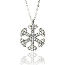 Osmanlı Gümüş Kar Tanesi Kadın Gümüş Kolye