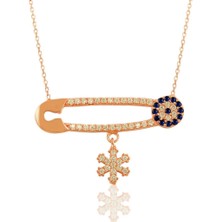 Osmanlı Gümüş Çengelli İğne Motifli Kadın Gümüş Kolye