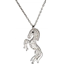 Osmanlı Gümüş At Figürlü Gümüş Kadın Kolye