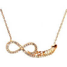 Osmanlı Gümüş Aşkım Sonsuzluk Rose Kadın Gümüş Kolye