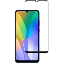 Tekno Grup Huawei Y6P Tam Kaplayan 9H Fiber Nano Ekran Koruyucu Siyah