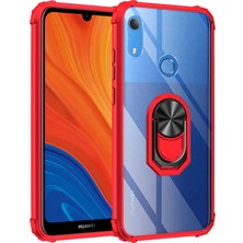 Tekno Grup Huawei Y6s 2019 Kılıf Ultra Korumalı Yüzüklü Standlı Mola Kapak Kırmızı