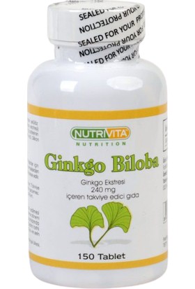 Nutrivita Ginkgo Biloba Ekstraktı 150 Tablet 240 mg