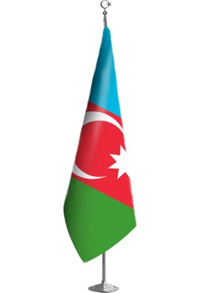 Antalya Dünya Bayrak Azerbaycan Makam Bayrağı Kristal Saten Kumaş Direksiz