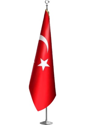 Antalya Dünya Bayrak Türk Makam Bayrağı Kristal Saten Kumaş Direksiz