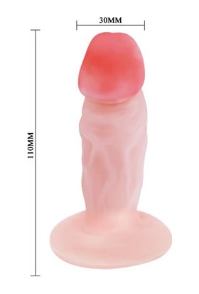 Xise Opal 11 cm Vantuzlu Gerçekçi Anal Penis Dildo + Penis Halkası